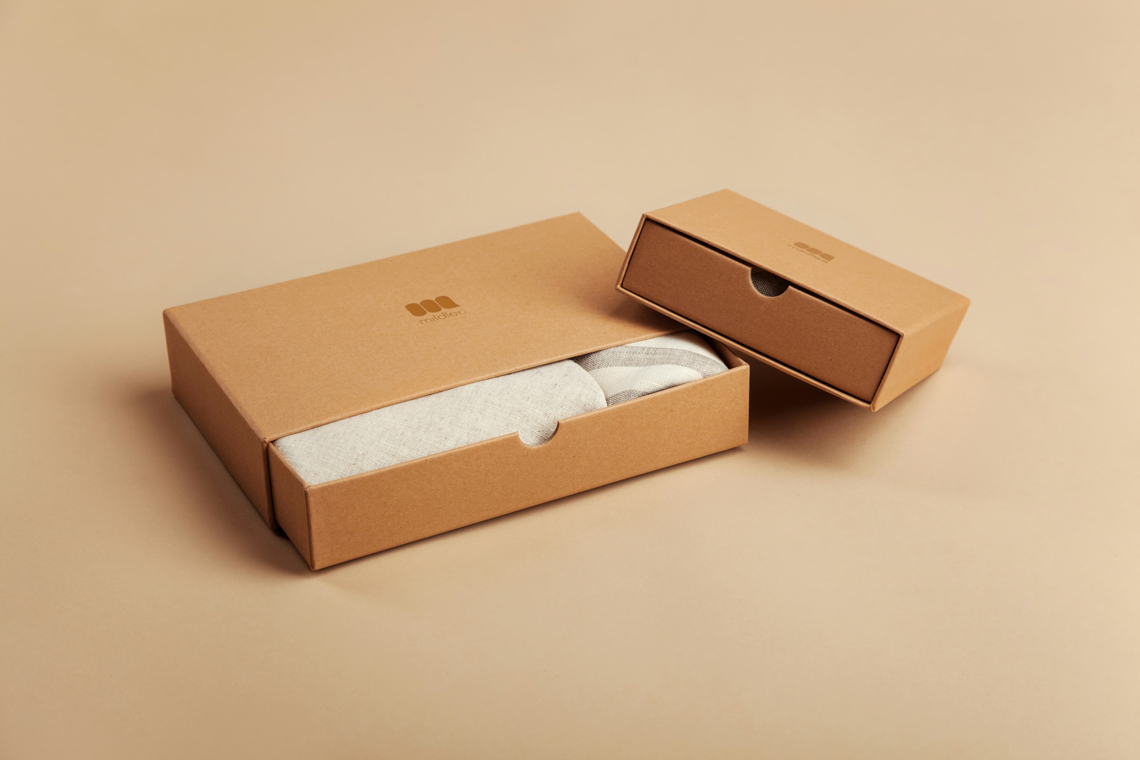 An opened mailer box with the order packed inside